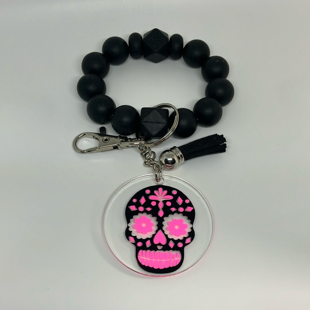 Silicone wristlet keychain